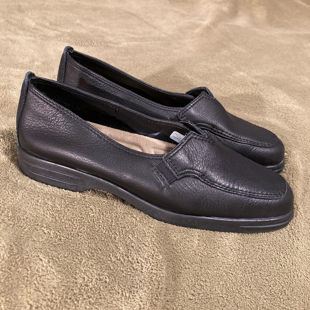 NIB Azaleia Slack Vintage 80s 90s Loafer Leather Slip On Black Size 8.5M